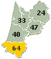 carte pyrénées Atlantique